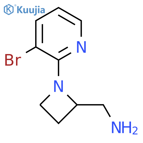 1-(3-bromopyridin-2-yl)azetidin-2-ylmethanamine structure