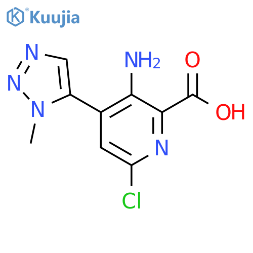 3-amino-6-chloro-4-(1-methyl-1H-1,2,3-triazol-5-yl)pyridine-2-carboxylic acid structure