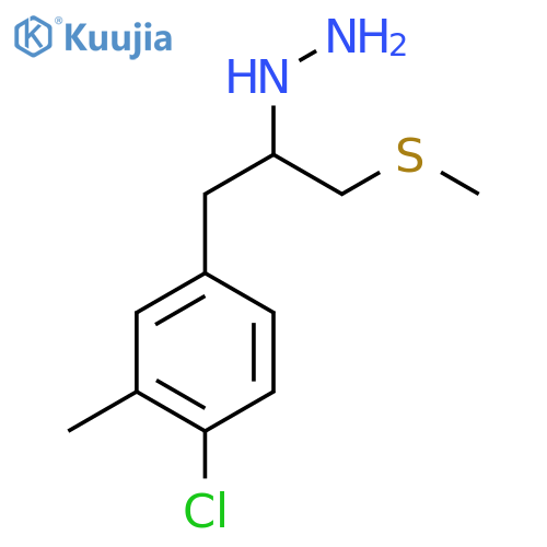 1-(4-chloro-3-methylphenyl)-3-(methylsulfanyl)propan-2-ylhydrazine structure
