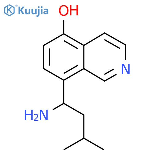 8-(1-amino-3-methylbutyl)isoquinolin-5-ol structure