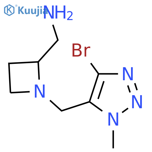 {1-(4-bromo-1-methyl-1H-1,2,3-triazol-5-yl)methylazetidin-2-yl}methanamine structure