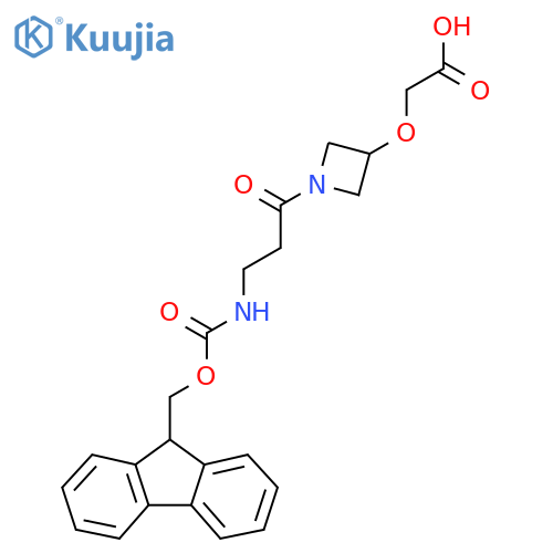 2-({1-3-({(9H-fluoren-9-yl)methoxycarbonyl}amino)propanoylazetidin-3-yl}oxy)acetic acid structure