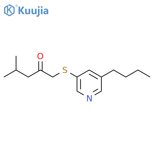 1-(5-butylpyridin-3-yl)sulfanyl-4-methylpentan-2-one structure