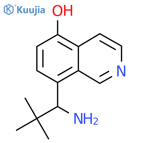8-(1-Amino-2,2-dimethylpropyl)isoquinolin-5-ol structure