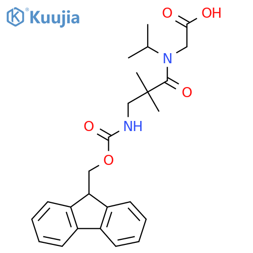 2-3-({(9H-fluoren-9-yl)methoxycarbonyl}amino)-2,2-dimethyl-N-(propan-2-yl)propanamidoacetic acid structure