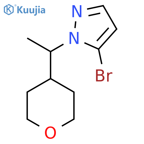5-bromo-1-1-(oxan-4-yl)ethyl-1H-pyrazole structure