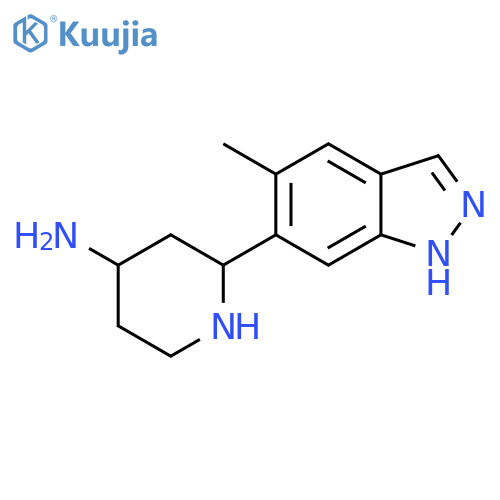 2-(5-methyl-1H-indazol-6-yl)piperidin-4-amine structure