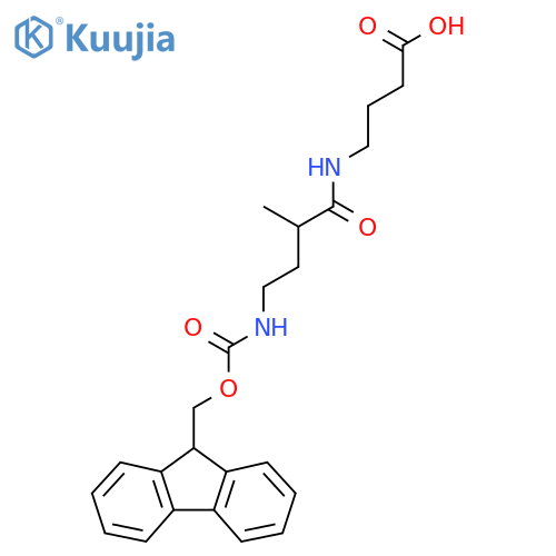 4-4-({(9H-fluoren-9-yl)methoxycarbonyl}amino)-2-methylbutanamidobutanoic acid structure