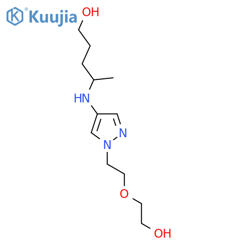 4-({1-2-(2-hydroxyethoxy)ethyl-1H-pyrazol-4-yl}amino)pentan-1-ol structure