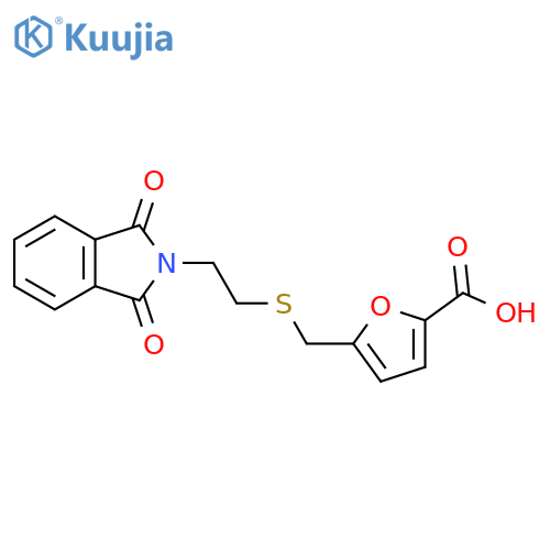 5-({2-(1,3-dioxo-2,3-dihydro-1H-isoindol-2-yl)ethylsulfanyl}methyl)furan-2-carboxylic acid structure