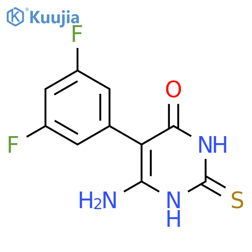 6-amino-5-(3,5-difluorophenyl)-2-sulfanyl-3,4-dihydropyrimidin-4-one structure
