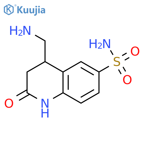 4-(aminomethyl)-2-oxo-1,2,3,4-tetrahydroquinoline-6-sulfonamide structure