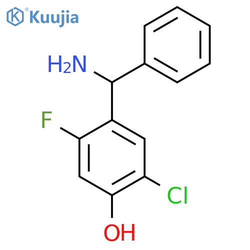 4-amino(phenyl)methyl-2-chloro-5-fluorophenol structure