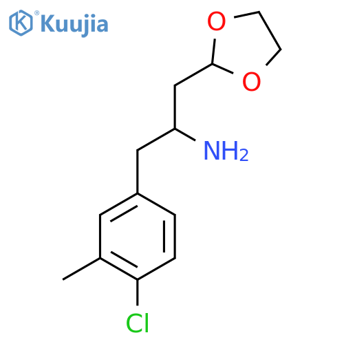 1-(4-Chloro-3-methylphenyl)-3-(1,3-dioxolan-2-yl)propan-2-amine structure