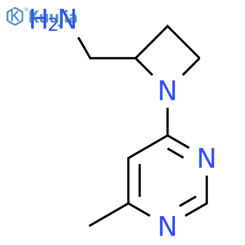 1-(6-methylpyrimidin-4-yl)azetidin-2-ylmethanamine structure