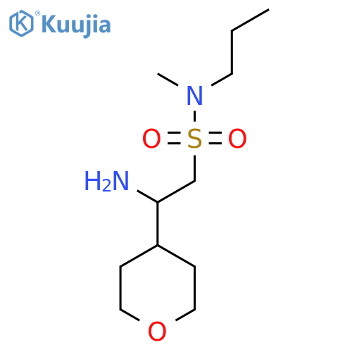 2-amino-N-methyl-2-(oxan-4-yl)-N-propylethane-1-sulfonamide structure