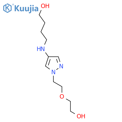 4-({1-2-(2-hydroxyethoxy)ethyl-1H-pyrazol-4-yl}amino)butan-1-ol structure