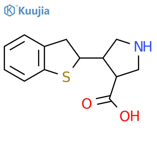 4-(2,3-Dihydro-1-benzothiophen-2-yl)pyrrolidine-3-carboxylic acid structure