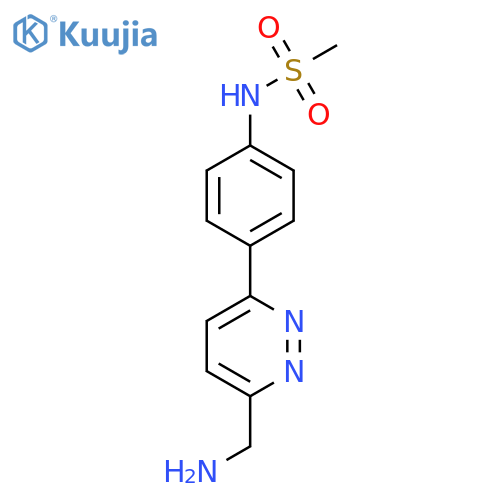 N-{4-6-(aminomethyl)pyridazin-3-ylphenyl}methanesulfonamide structure