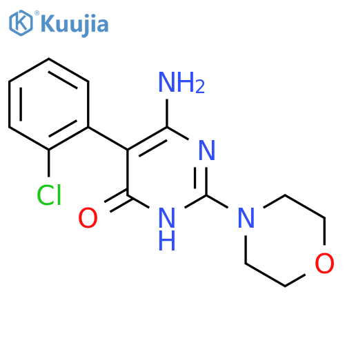 6-Amino-5-(2-chlorophenyl)-2-(morpholin-4-yl)-3,4-dihydropyrimidin-4-one structure