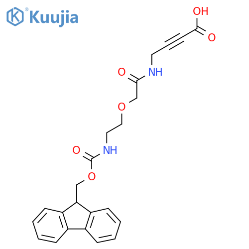 4-{2-2-({(9H-fluoren-9-yl)methoxycarbonyl}amino)ethoxyacetamido}but-2-ynoic acid structure