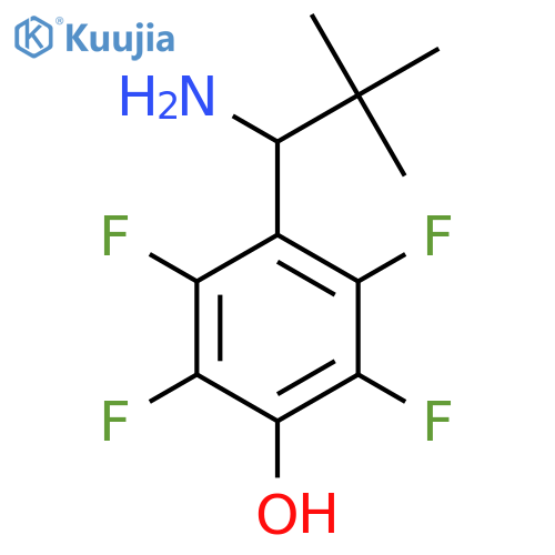4-(1-amino-2,2-dimethylpropyl)-2,3,5,6-tetrafluorophenol structure