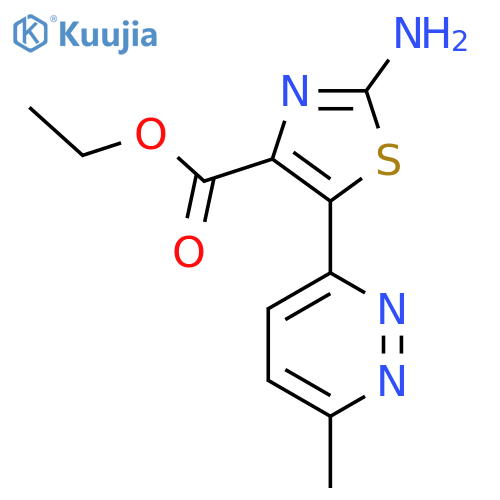 ethyl 2-amino-5-(6-methylpyridazin-3-yl)-1,3-thiazole-4-carboxylate structure