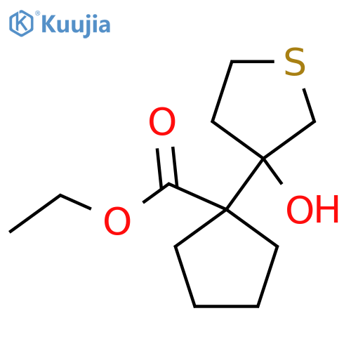 ethyl 1-(3-hydroxythiolan-3-yl)cyclopentane-1-carboxylate structure