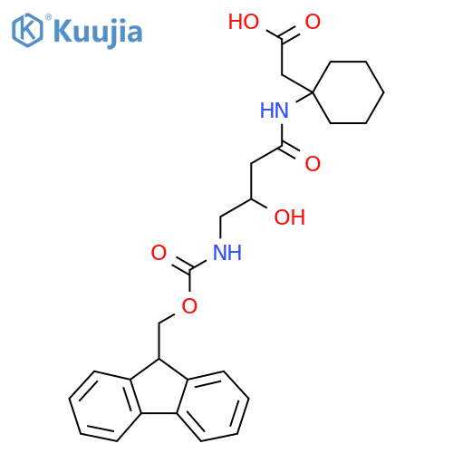 2-{1-4-({(9H-fluoren-9-yl)methoxycarbonyl}amino)-3-hydroxybutanamidocyclohexyl}acetic acid structure