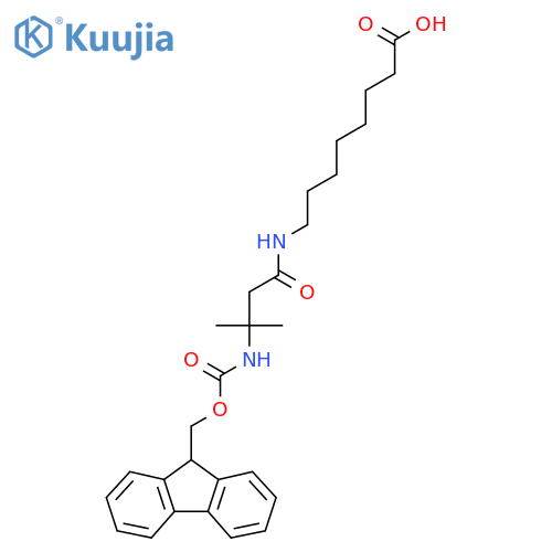 8-3-({(9H-fluoren-9-yl)methoxycarbonyl}amino)-3-methylbutanamidooctanoic acid structure