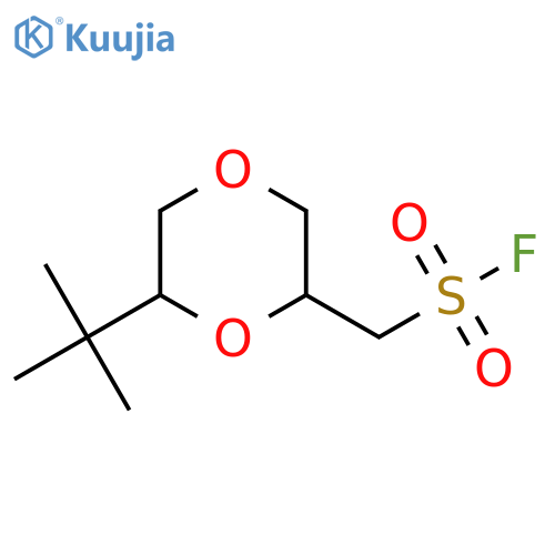 (6-tert-butyl-1,4-dioxan-2-yl)methanesulfonyl fluoride structure