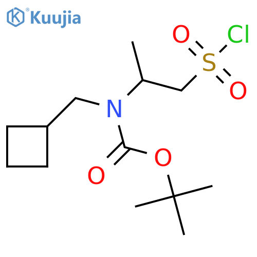 tert-butyl N-1-(chlorosulfonyl)propan-2-yl-N-(cyclobutylmethyl)carbamate structure