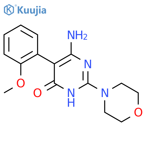 6-Amino-5-(2-methoxyphenyl)-2-(morpholin-4-yl)-3,4-dihydropyrimidin-4-one structure