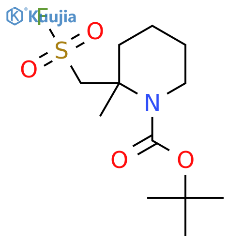 tert-butyl 2-(fluorosulfonyl)methyl-2-methylpiperidine-1-carboxylate structure