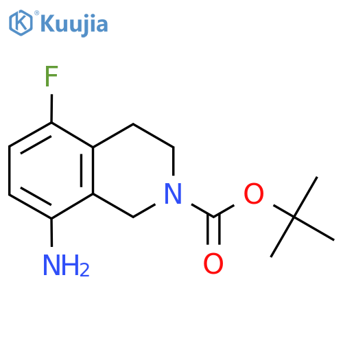 tert-butyl 8-amino-5-fluoro-1,2,3,4-tetrahydroisoquinoline-2-carboxylate structure