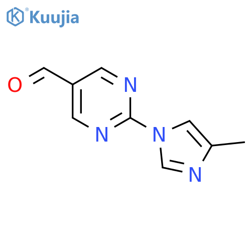 2-(4-methyl-1H-imidazol-1-yl)pyrimidine-5-carbaldehyde structure