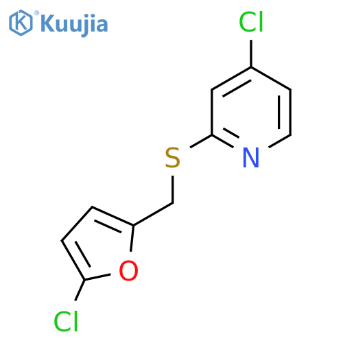 4-chloro-2-{(5-chlorofuran-2-yl)methylsulfanyl}pyridine structure