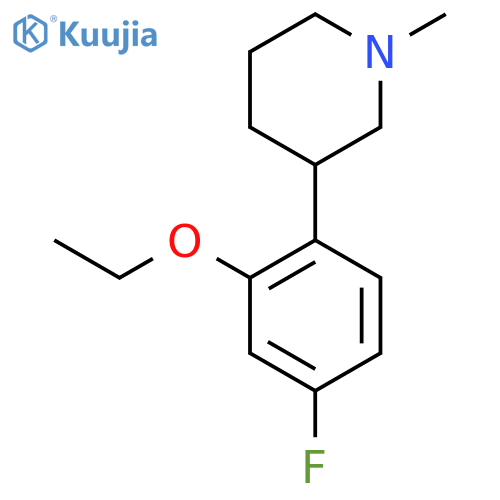 3-(2-ethoxy-4-fluorophenyl)-1-methylpiperidine structure