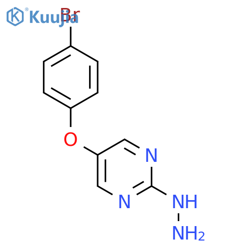 5-(4-bromophenoxy)-2-hydrazinylpyrimidine structure