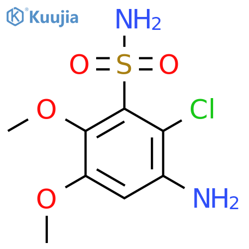 3-amino-2-chloro-5,6-dimethoxybenzene-1-sulfonamide structure