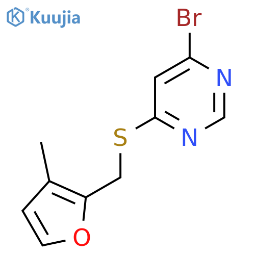 4-bromo-6-{(3-methylfuran-2-yl)methylsulfanyl}pyrimidine structure