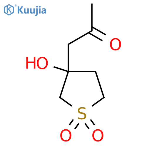 3-Hydroxy-3-(2-oxopropyl)-1lambda6-thiolane-1,1-dione structure