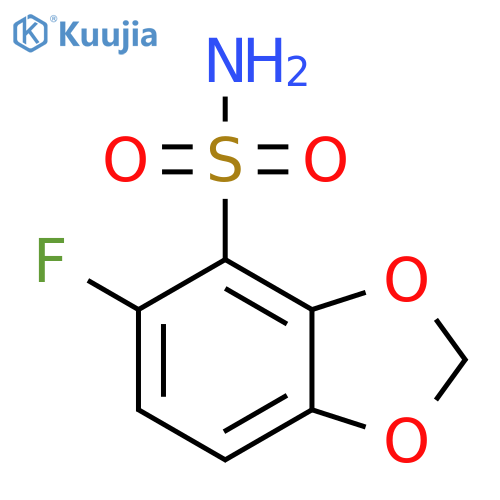 5-fluoro-1,3-dioxaindane-4-sulfonamide structure