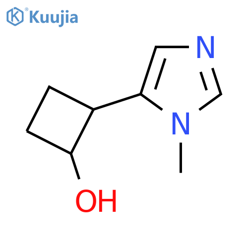 2-(1-methyl-1H-imidazol-5-yl)cyclobutan-1-ol structure
