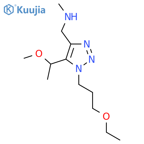 {1-(3-ethoxypropyl)-5-(1-methoxyethyl)-1H-1,2,3-triazol-4-ylmethyl}(methyl)amine structure