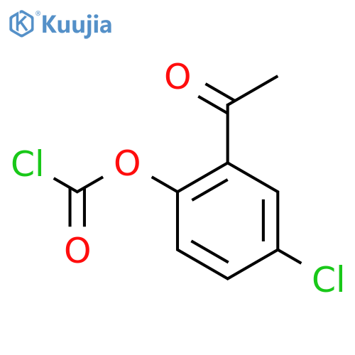2-acetyl-4-chlorophenyl chloroformate structure
