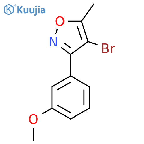 4-bromo-3-(3-methoxyphenyl)-5-methyl-1,2-oxazole structure