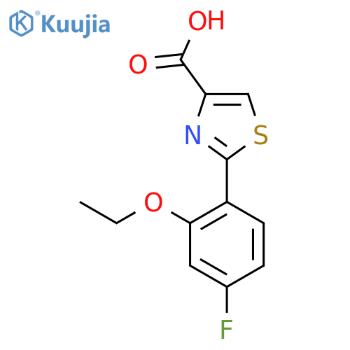 2-(2-ethoxy-4-fluorophenyl)-1,3-thiazole-4-carboxylic acid structure