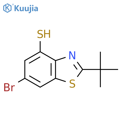 6-bromo-2-tert-butyl-1,3-benzothiazole-4-thiol structure