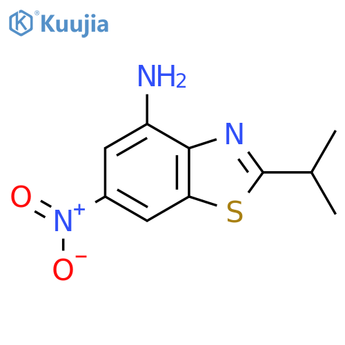 6-nitro-2-(propan-2-yl)-1,3-benzothiazol-4-amine structure